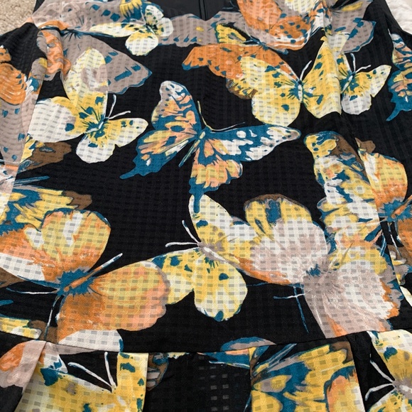 Nine West Black Butterfly Sleeveless Dress- 16 - Picture 7 of 10